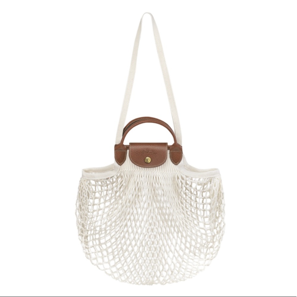 Longchamp | Le Pliage Filet Knit Bag Ecru